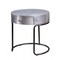 Homeroots 21" Aluminum And Manufactured Wood Round End Table With Drawer 486384 - alternate 6