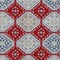 Homeroots 5' X 8' Red And Navy Blue Floral Washable Indoor Outdoor Area Rug 610770 - alternate 9