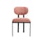 Homeroots Set of Two Salmon and Black Chenille And Metal Partially Open Back Dining Side Chairs, 2PK 694690 - alternate 10