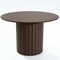 Homeroots 46" Brown Wood Pedestal Base Round Top Dining Table 720644 - alternate 1