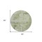 Homeroots 8' Olive Green And Ivory Round Abstract Washable Indoor Outdoor Area Rug 602733 - alternate 8