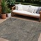 Homeroots 8' X 10' Brown Black And Gray Geometric Washable Indoor Outdoor Area Rug 594800 - alternate 1