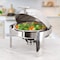 Megachef 6.3 Qt Round Stainless Steel Dome Top Professional Chafing Dish/Buffet Server Serving Dish MG-431102 - alternate 6