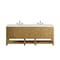James Martin Vanities Breckenridge 84" Double Vanity, Light Natural Oak w/ 3 CM White Zeus Top 330-V84-LNO-3WZ - alternate 1