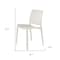 Homeroots Set of Four White Heavy Duty Plastic Outdoor Stacking Dining Chairs, 4PK 565214 - alternate 5