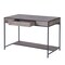 Homeroots 43" Brown and Black Wood and Metal H-Shape Computer Desk 568038 - alternate 8