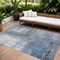 Homeroots 10' X 14' Blue Gray And Ivory Abstract Washable Indoor Outdoor Area Rug 603616 - alternate 1