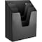 Acrimet Vertical Triple File Folder Holder Organizer, File Sorter (Plastic) (Black Color) 864.4 - alternate 1