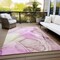 Homeroots 9' X 12' Pink Abstract Washable Non Skid Indoor Outdoor Area Rug 559404 - alternate 4