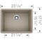 Blanco Precis SILGRANIT 24in Single Bowl Undermount Kitchen Sink - Truffle 522417 - alternate 3