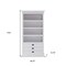Homeroots 75" White Solid Wood Four Tier Bookcase 397124 - alternate 7