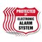 Signmission Security Alarm Shield Sign Protected By, 12 inch X 12 inch, Aluminum Metal Sign, 5PK SHI-A-5Pack-12-460 - alternate 1
