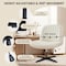 Yssoa Criss Cross Chair Legged, Home Office Desk Chair No Wheels Armless, Wide Seat Swivel Vanity C 3A88FNCHAIROFFICELEABGE01 - alternate 8