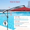 Simple Deluxe 10ft Offset Umbrella Cantilever Patio Hanging Umbrella Outdoor Market Umbrella with Crank and Cross LGBRLAOFFSET10RED - alternate 7