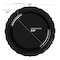 Smarty Had A Party Black Vintage Rim Round Plastic Dinnerware Value Set (120 Dinner Plates + 120 Salad Plates), 240PK 860BVP-CASE - alternate 9