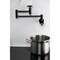 Kingston Brass Wall Mount Pot Filler Faucet with Knurled Handle, Oil Rubbed Bronze KS8105RKX - alternate 6