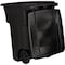Toter 96 Gal. Black Outdoor Trash Can With Attached Lid & Wheels 79296-R2200 - alternate 1