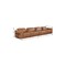 Homeroots 166" Chestnut Top Grain Leather Reclining Metal USB Sofa 720375 - alternate 9