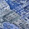 Homeroots 9' X 12' Navy Blue And Sky Blue Village Houses Washable Indoor Outdoor Area Rug 577851 - alternate 9