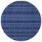 Homeroots 8' Navy Blue And Black Round Southwestern Washable Indoor Outdoor Area Rug 587550 - alternate 8