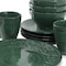 Elama Malibu Sea Glass 16-Piece Dinnerware Set in Dark Green ELM-MALIBU-SEA-GLASS - alternate 9