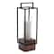 Homeroots 20" Black And Brown Metal And Solid Wood Tabletop Lantern Candle Holder 634845 - alternate 5