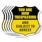 Signmission No Trespassing Shield Sign You Are Now T, 4 inch X 4 inch, Vinyl Decal, 5PK SHI-D-5PACK-4-412 - alternate 1