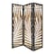 Homeroots 67" Brown Solid Wood Folding Three Panel Screen Room Divider 376792 - alternate 1