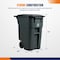 4Dock 52 gal Trash Can with Wheels, Black/Grey, Plastic, 22.8 in TC007 - alternate 4