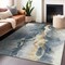 Homeroots 8' X 10' Graphite And Gold Abstract Washable Indoor Outdoor Area Rug 618505 - alternate 8