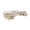 Homeroots Beige Italian Leather Power Reclining U Shaped Eight Piece Sectional With Console 634667 - alternate 13