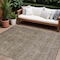 Homeroots 9' X 12' Brown And Tan Floral Washable Indoor Outdoor Area Rug 605715 - alternate 1