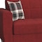 Homeroots 84" Burgundy Chenille Sleeper Sofa And Toss Pillows With Brown Legs 607117 - alternate 7