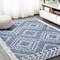 Jonathan Y Marokko Diamond Tribal Medallion Blue/Ivory 4 ft. x 6 ft. Indoor/Outdoor Area Rug SMB127D-4 - alternate 8