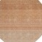 Homeroots 8' Copper And Beige Round Ombre Washable Indoor Outdoor Area Rug 595825 - alternate 8