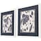 Homeroots Set Of Two Denim Floral White Framed Wall Art, 2PK 649307 - alternate 2