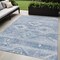 Homeroots 5' X 8' Denim Blue And Sky Blue Southwestern Washable Indoor Outdoor Area Rug 588697 - alternate 1