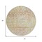 Homeroots 8' Peach And Ivory Round Argyle Washable Indoor Outdoor Area Rug 615814 - alternate 8