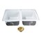 Kingston Brass 33-Inch Cast Iron Self-Rimming Double Bowl Drop-In Kitchen Sink, 2-Hole with Basket Strainers x 2 KGT33229D27 - alternate 1