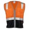 Dome75 Hi-Vis Safety Vest SM/MD Class ANSI/ISEA 107-2020 Class 2 , Zippered Front Closure 2 Pockets DV1222 - alternate 7