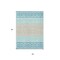 Homeroots 5' X 8' Teal Blue Aqua And Ivory Geometric Washable Indoor Outdoor Area Rug 613874 - alternate 7