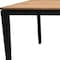 Homeroots 63" Walnut and Black Wood Dining Table 716289 - alternate 4