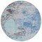 Homeroots 8' Turquoise Denim Blue And Gray Round Abstract Washable Indoor Outdoor Area Rug 630815 - alternate 6