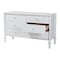 Baxton Studio Callison Spindle Dresser - 6-Drawer Horizontal Cabinet with Turned Accents for Bedroom, White 271-14743-ZORO - alternate 10