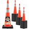Xpose Safety 36 in Slim Line Orange Traffic Cone, Heavy Duty 12 lb Base, 6 in & 4 in Collar, DOT Approved, 24 PK OTC36SL-64-12L-24-X - alternate 1