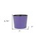 Homeroots 7in Navy Blue Recycled Plastic Indoor Outdoor Round Pot Planter 488214 - alternate 4