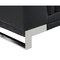 Homeroots 90" Black Italian Leather Solid Wood Sofa 720447 - alternate 9