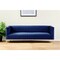 Homeroots 85" Navy Blue Velvet Sofa With Gold Legs 543974 - alternate 1
