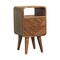 Homeroots 22" Brown Solid Wood Square Two Drawer Nightstand 651581 - alternate 1