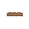 Homeroots 126" Chestnut Top Grain Leather Reclining Metal USB Sofa 720366 - alternate 10